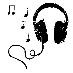 headphones.gif black and white music notes image by cynthia17_07