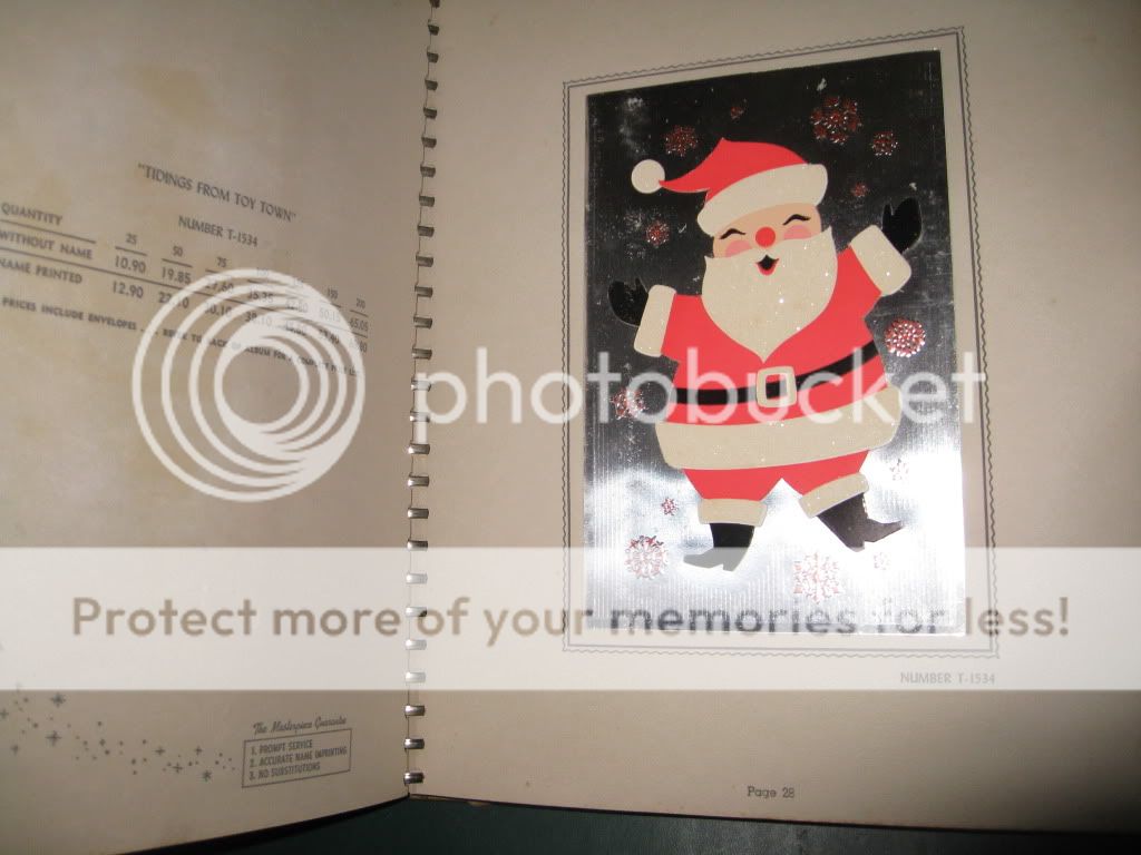 Wonderful 1959 Salesman Sample Book of 65 Unused CHRISTMAS CARDS 