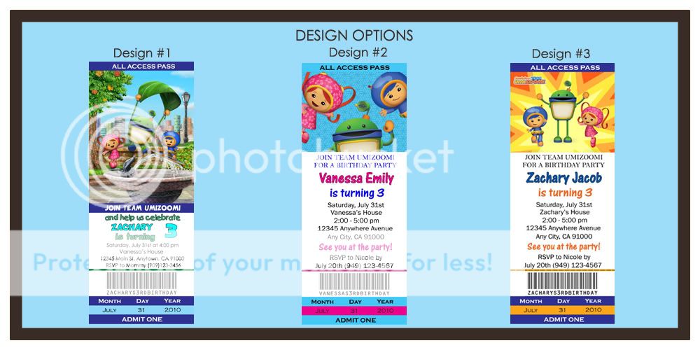 TEAM UMIZOOMI BIRTHDAY PARTY INVITATIONS  